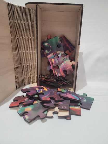 Puzzle en bois 36 pièces avec boite de rangement