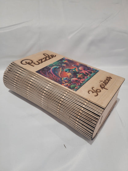 Puzzle en bois 36 pièces avec boite de rangement